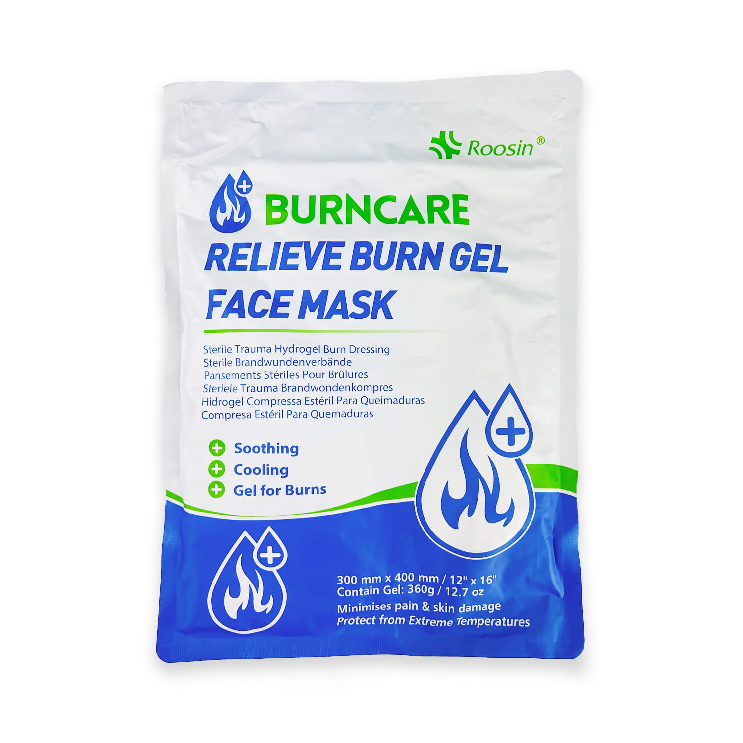 Opatrunek Hydrożelowy Burncare 30x40 cm - maska twarzowa