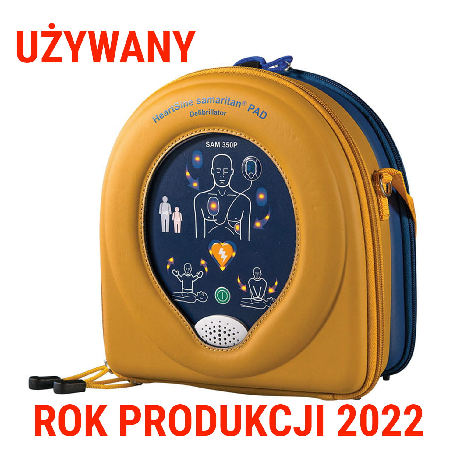 Defibrylator AED Samaritan PAD 350P - używany, bez PAD-Pak (rok produkcji 2022) bez dokumentacji, opakowanie zastępcze - OUTLET