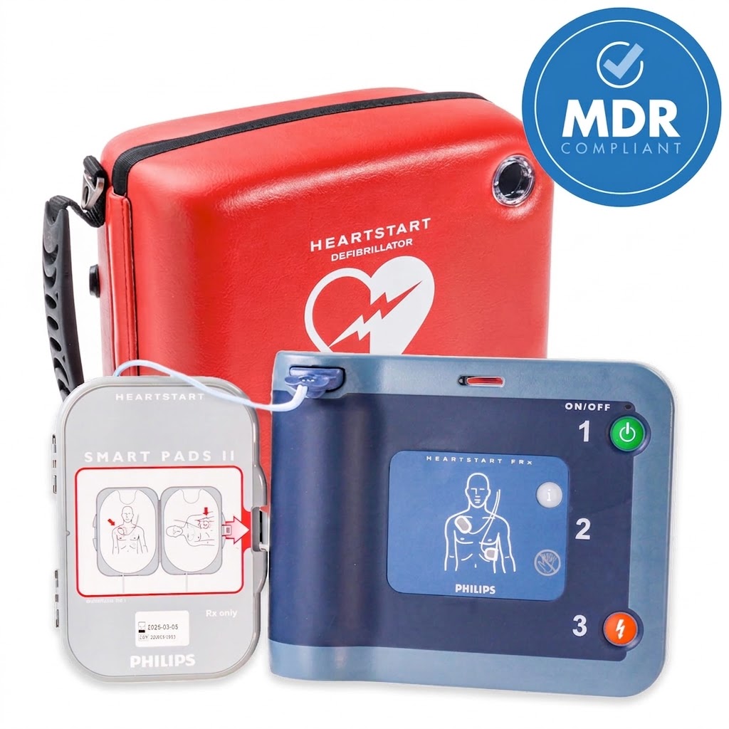 Defibrylator AED Philips FRx z kluczem pediatrycznym w torbie Partner