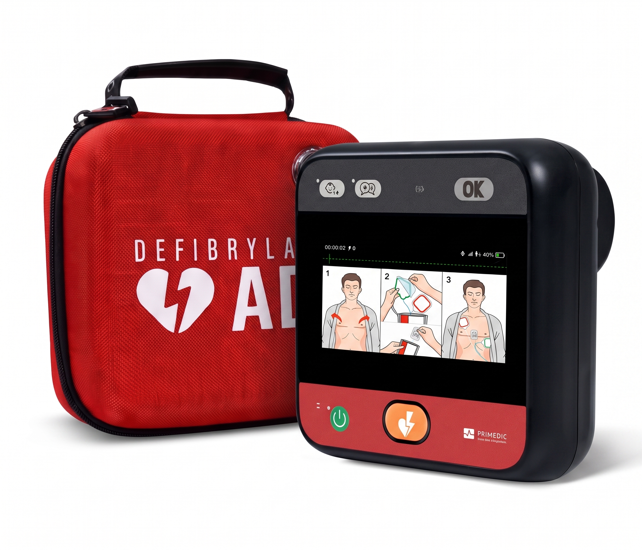 Defibrylator AED Primedic myPAD z wyświetlaczem LCD 4,3", czujnikiem uciśnięć CPR Feedback [REF: 97980]
