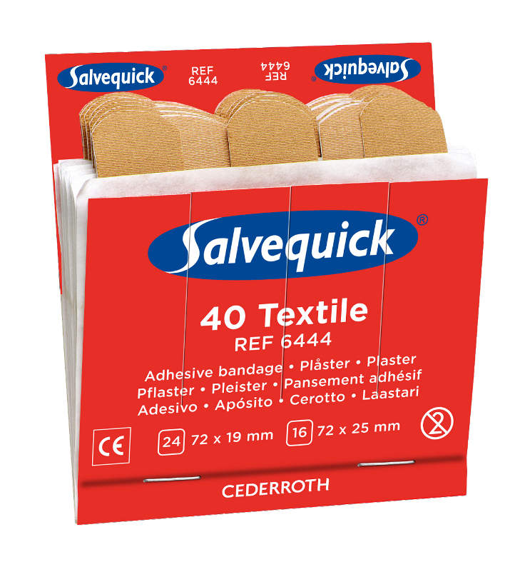 Plaster tekstylny Salvequick Cederroth 40 szt. [REF: 6444]