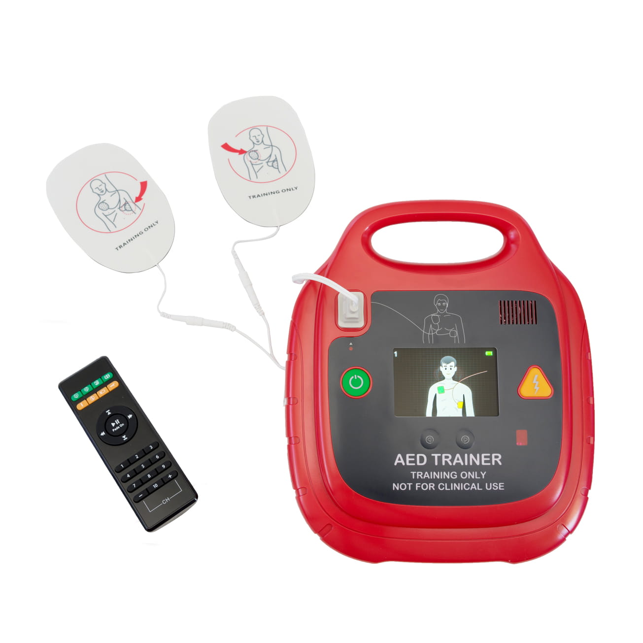 Defibrylator szkoleniowy AED ATM-112 z wyświetlaczem (czerwony)