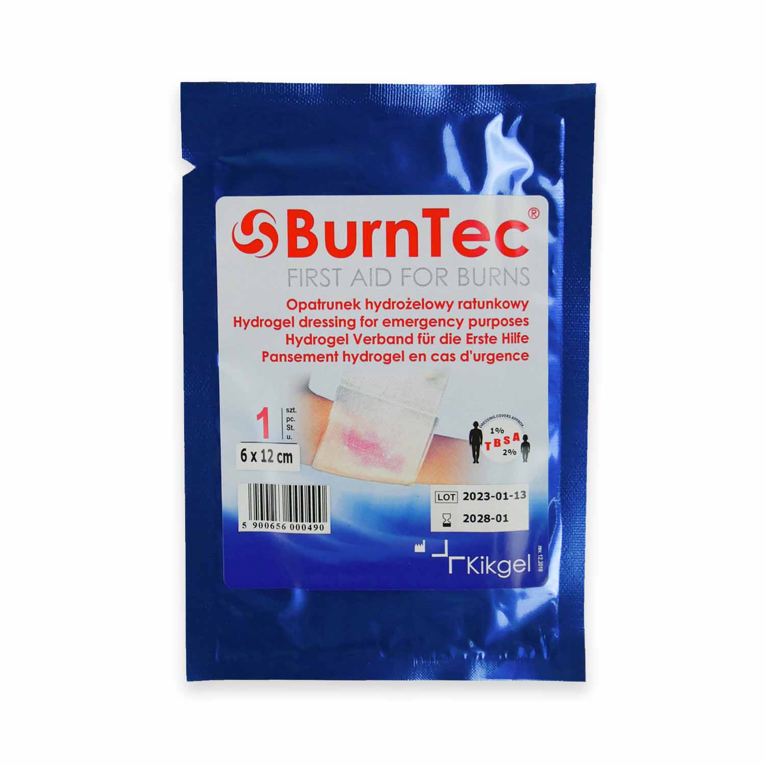 Opatrunek hydrożelowy BurnTec 6x12cm