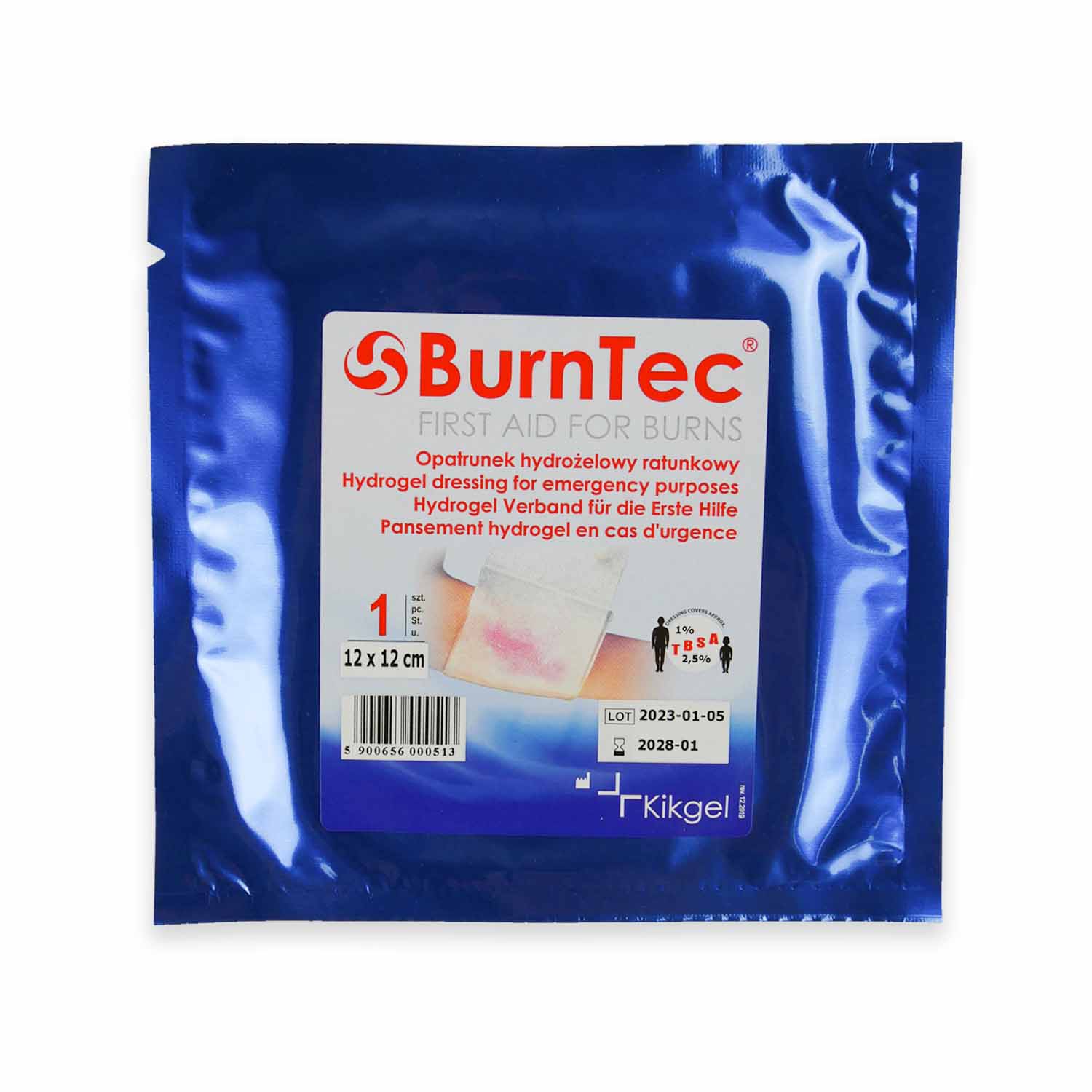 Opatrunek hydrożelowy  BurnTec 12x12cm