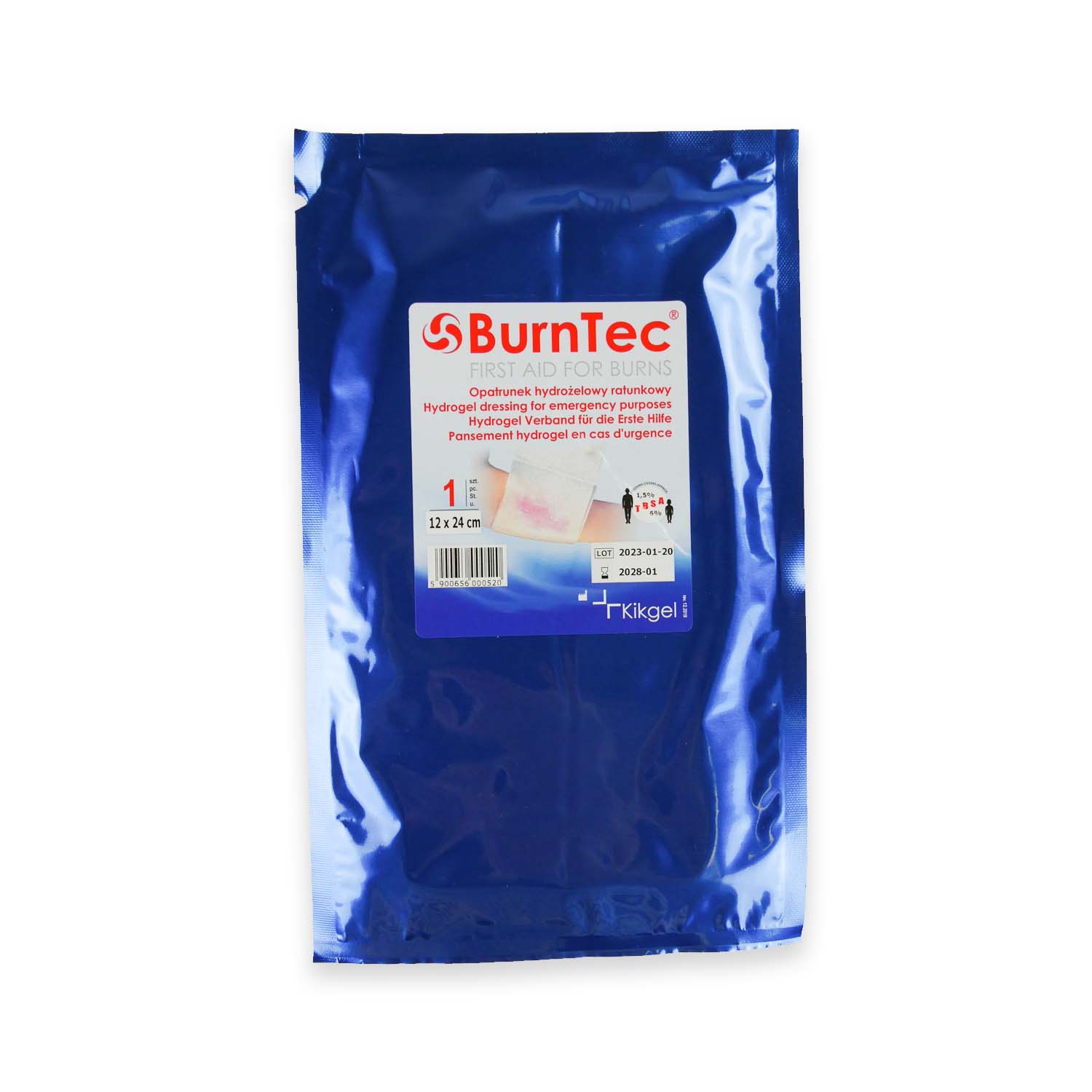 Opatrunek hydrożelowy BurnTec 12x24cm